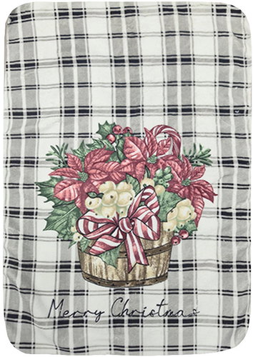 4sleep Microfiber towel 40 × 60 cm Christmas grey - Kitchen Towel - Main image
