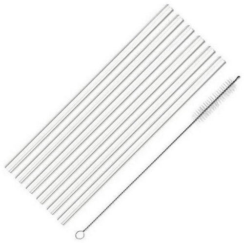 SIMAX Glas-Strohhalm gerade 23 cm 6 Stück + Pinsel EXCLUSIVE - Strohhalm - Hauptbild