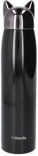 HOMLA Foxy black thermos with ears 0,32 l - Thermos - Main image
