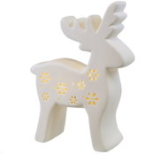 DOMMIO Christmas decoration - porcelain reindeer with LED lighting, 15 × 20 cm - Christmas Decoration