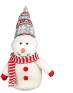 DOMMIO Vánoční dekorace - sněhulák se šálou, 28 cm - Vánoční dekorace