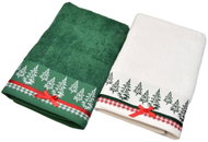 DOMMIO Christmas towels with bow 2 pcs set - 70 × 130 cm - Towel Set