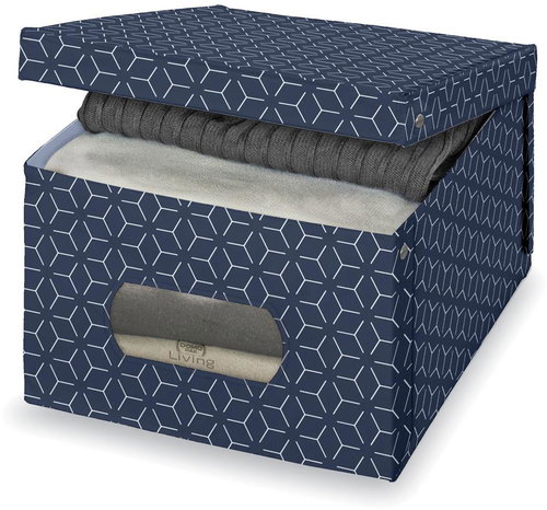 Domopak with lid Metrik dark blue, L - Storage Box - Main image