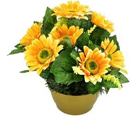 DOMMIO Miska se slunečnicemi 26 × 25 cm - Umělá květina