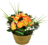 DOMMIO Bowl with orange prisms 20 × 25 cm - Artificial Flower
