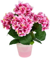 DOMMIO Hydrangea pink 5 flowers in ceramic pot 40 × 30 cm - Artificial Flower