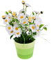 Artificial Flower BerryHome Daisies white 34 flowers in ceramic pot 30 × 25 cm - Umělá květina