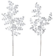 DOMMIO Sparkling silver branch 75 cm, set of 2 - Artificial Flower
