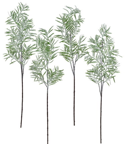 DOMMIO Green branch with rhizome 70 cm, set of 4 - Artificial Flower - Main image