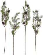 DOMMIO Spruce branch with pine cones with rhizome 70 cm, set of 4 - Artificial Flower