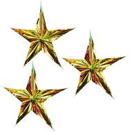 DOMMIO Three-dimensional star with golden orange effect 38 cm, 3 pcs - Christmas Ornaments