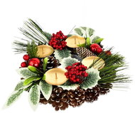 DOMMIO Christmas candle holder - pine cone with pastry, 7 × 24 cm - Wreath