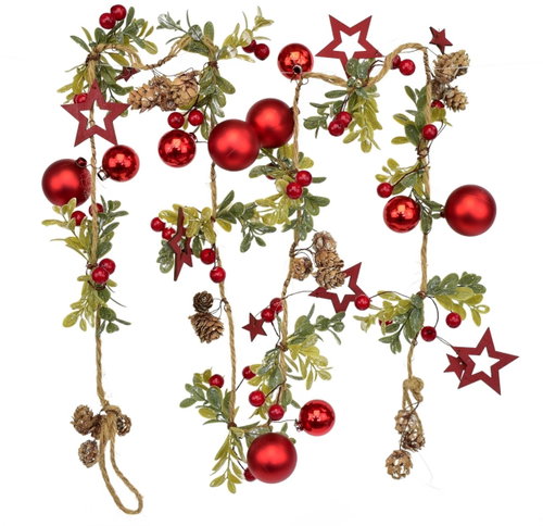 DOMMIO Garland - Christmas, red, 150 cm - Garland - Main image