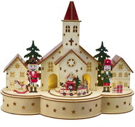 DOMMIO Village with LED train, 3 × AA, 21 × 30 cm - Christmas Decoration