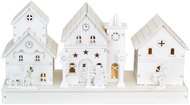 DOMMIO White LED houses, 2 × AA, 14 × 28 cm - Christmas Decoration