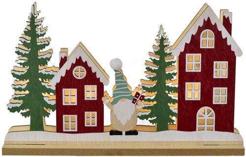 DOMMIO LED manó és ház, 2 × AAA, 17,5 × 28 cm - Karácsonyi díszítés - Fő fotó