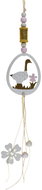 DOMMIO Velikonoční dekorace závěsná - Bílé vajíčko s husou, 35 cm - Easter Decoration