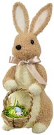 DOMMIO Plush rabbit with basket 32 × 23 cm - Easter Decoration