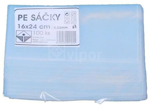 Vipor Bag PE 16 × 24 / 30 mc 100 pcs - Food Storage Bags - Main image