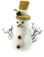 Dommio Sněhulák s kloboukem 22 cm - Vánoční dekorace