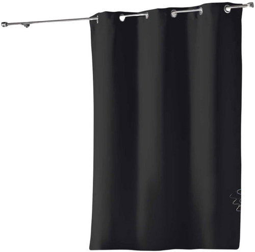 DOUCEUR D'INTÉRIEUR Blackout curtain on eyelets 135 × 180 cm, black - Drape - Main image