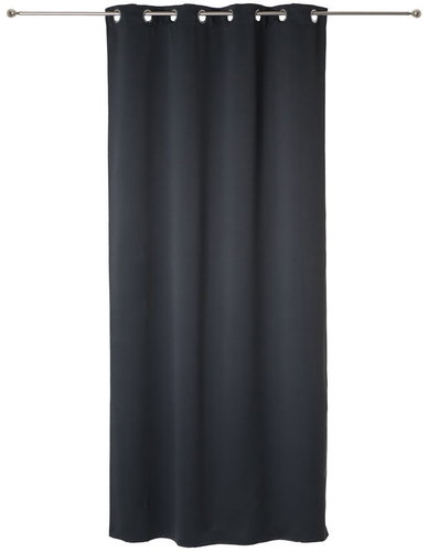 ATMOSPHERA Eyelet curtain 140 × 260 cm, dark grey - Drape - Main image