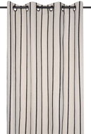 STOF Cotton curtain with TROP rings, 135 × 260 cm, black stripes - Drape