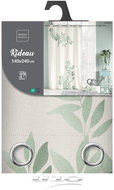 DOUCEUR D'INTÉRIEUR Leaf print curtain NYMPA, 140 × 260 cm, green - Drape