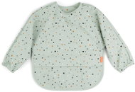 DONE BY DEER Bryndáček s rukávy a kapsou Happy dots, zelený - Bib
