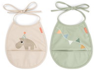 DONE BY DEER Tiny Celebration pocket bibs, sand, 2 pcs - Bib