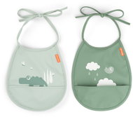 DONE BY DEER Tiny Croco pocket bibs, green, 2-pack - Bib