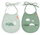 Croco pocket bibs, green, 2-pack