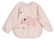 DONE BY DEER Tiny farm long sleeve bib with pocket, pink - Bib