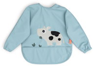 DONE BY DEER Tiny Farm sleeved bib with pocket, blue - Bib