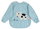 Tiny Farm sleeved bib with pocket, blue