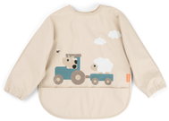 DONE BY DEER Tiny farm long sleeve bib with pocket, sand - Bib
