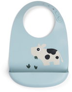 DONE BY DEER Dotti silicone bib, blue - Bib