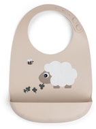 DONE BY DEER Sheepy silicone bib, sand - Bib