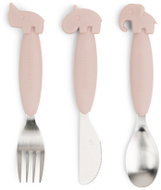 DONE BY DEER Příborový set Easy-grip Deer friends, růžový - Children's Cutlery