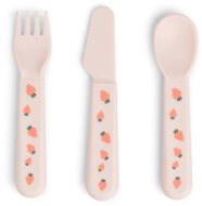 DONE BY DEER Foodie Tiny farm cutlery set, pink - Children's Cutlery