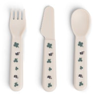 DONE BY DEER Foodie Tiny Farm cutlery set, sand - Children's Cutlery