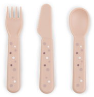 DONE BY DEER Foodie Happy dots cutlery set, pink - Children's Cutlery