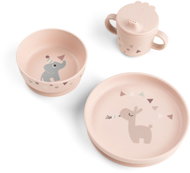 DONE BY DEER Foodie dinner set with suction base Celebration, pink - Children's Dining Set