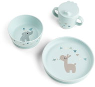 DONE BY DEER Foodie suction dinner set Celebration, blue - Children's Dining Set