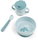 First dinner set with suction cup Elphee, blue