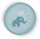 Elphee plate, blue