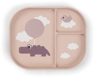 DONE BY DEER Foodie Happy clouds divided plate, pink - Children's Plate