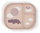 Happy clouds divided plate, pink