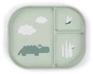 DONE BY DEER Foodie Croco divided plate, green - Children's Plate