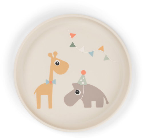 DONE BY DEER Foodie Celebration plate, sand - Children's Plate - Main image